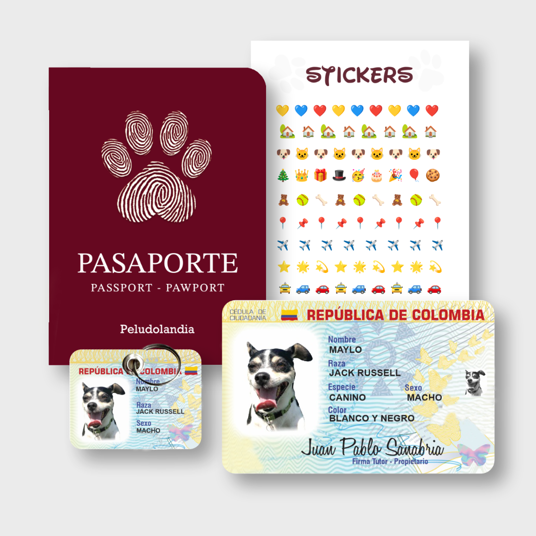 KIT NUEVAS Cédulas & Pasaporte Para Mascotas