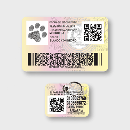 KIT Cédulas & Pasaporte Para Mascotas - Peludolandia