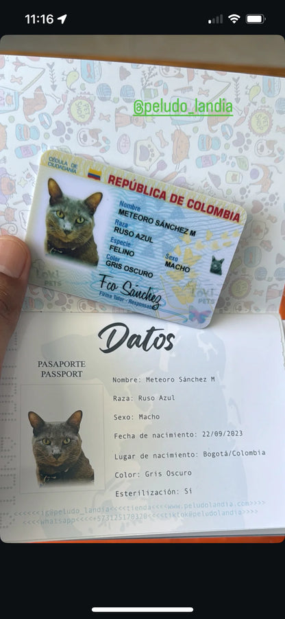 KIT NUEVAS Cédulas & Pasaporte Para Mascotas